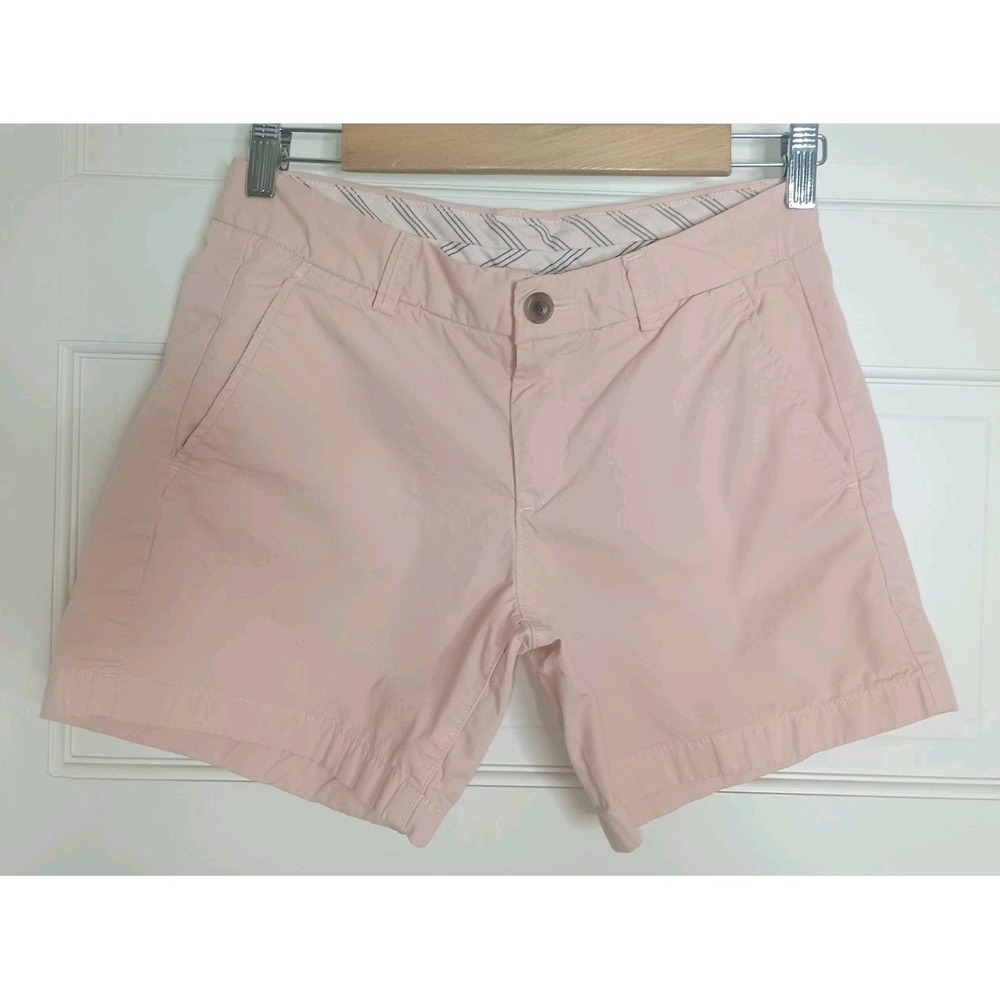 UNIQLO Women's Pink Chino Shorts Size 0 Cotton Classic Fit Mid Rise Pockets - Picture 3 of 13